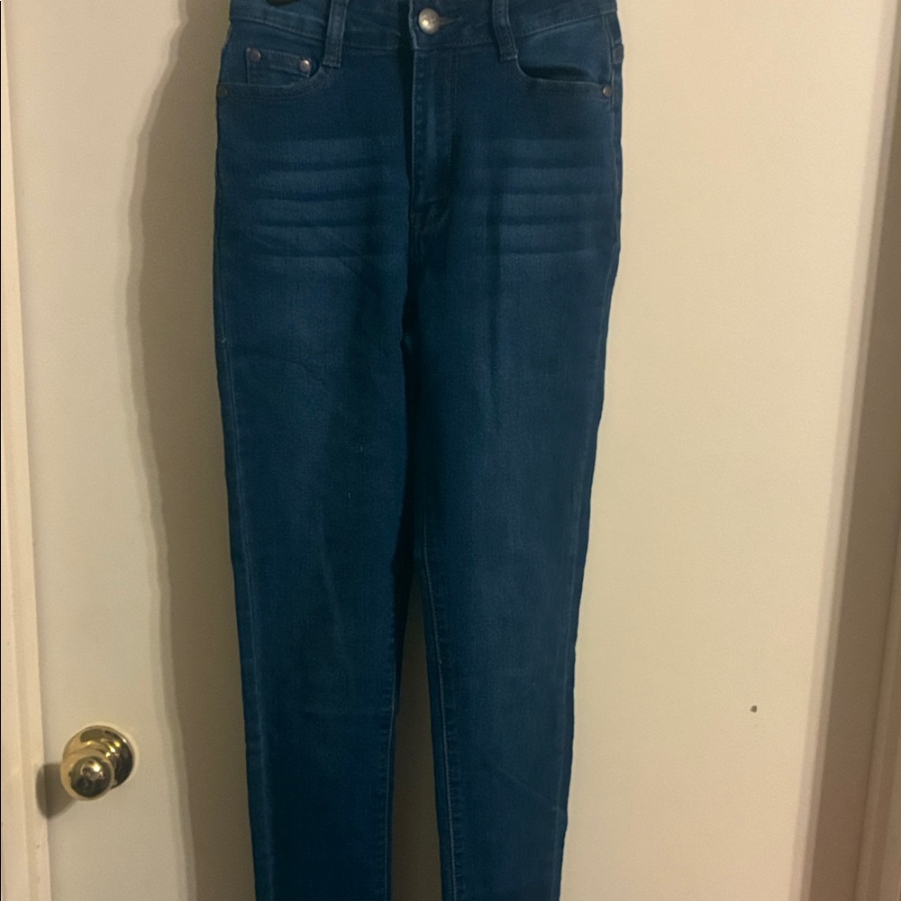 High Rise Women's Jeans in Deep Blue
